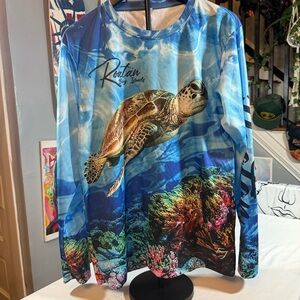 Bay Island Vibrant Sea Turtle Long Sleeve Shirt